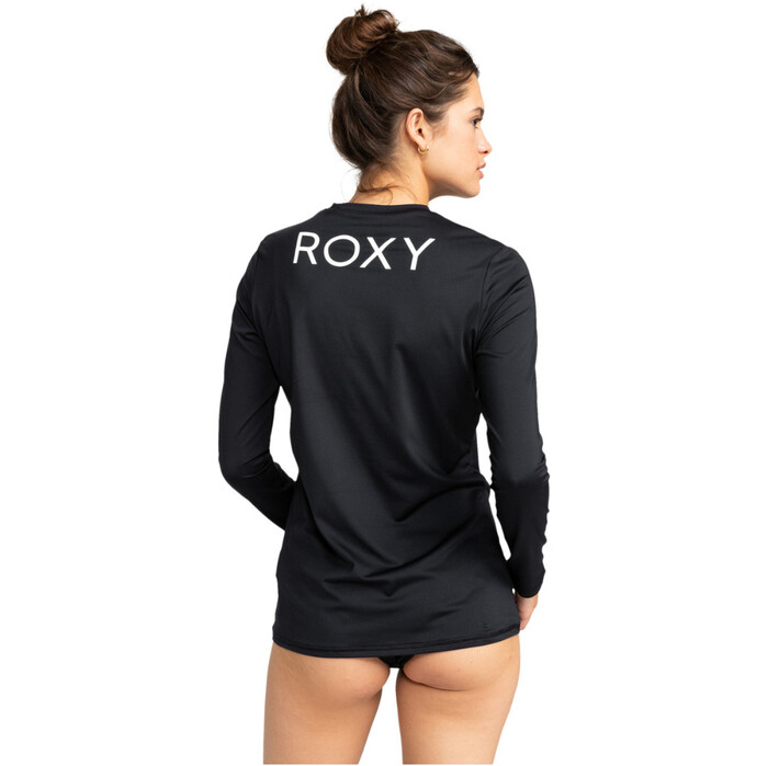 2024 Roxy Frauen New Enjoy Waves Long Sleeve Rash Guard ERJWR03698 - Anthracite